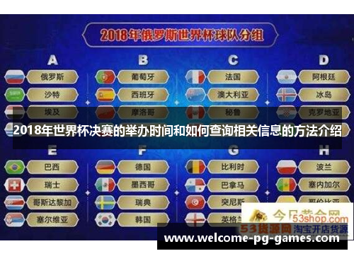 2018年世界杯决赛的举办时间和如何查询相关信息的方法介绍