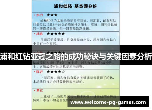 浦和红钻亚冠之路的成功秘诀与关键因素分析